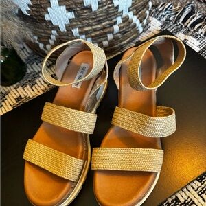 Steve Madden Beige Strappy Sandals